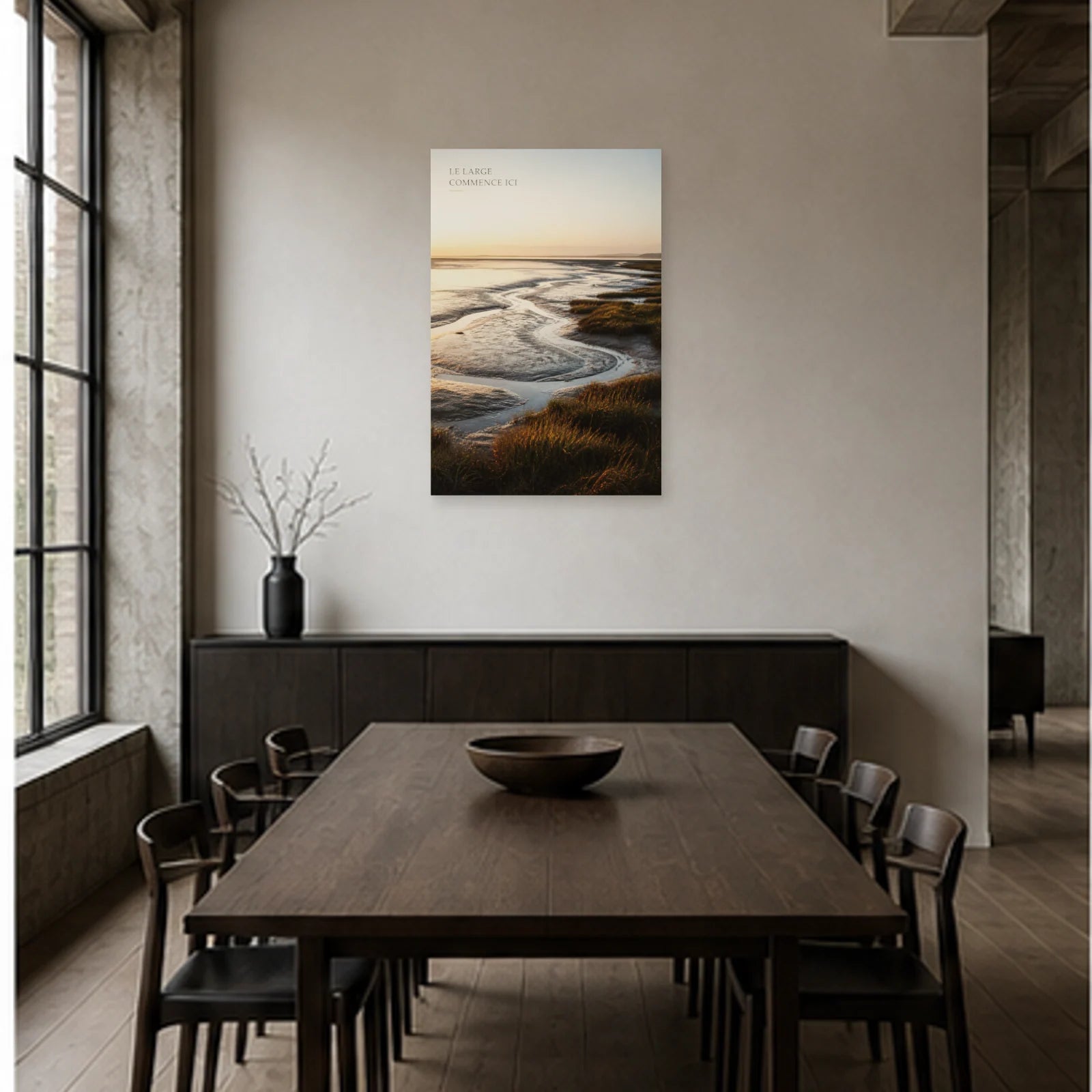 Affiche photo Baie de Somme à marée basse - Le large commence ici dans une salle à manger - Art Virtuoso