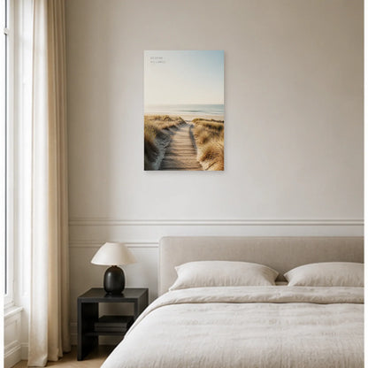 Affiche photo Chemin vers le bord de mer - Respire au large dans une chambre - Art Virtuoso