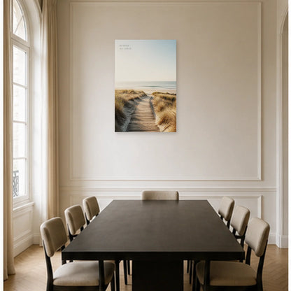 Affiche photo Chemin vers le bord de mer - Respire au large dans une salle à manger - Art Virtuoso
