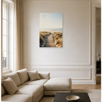 Affiche photo Chemin vers le bord de mer - Respire au large dans un salon - Art Virtuoso