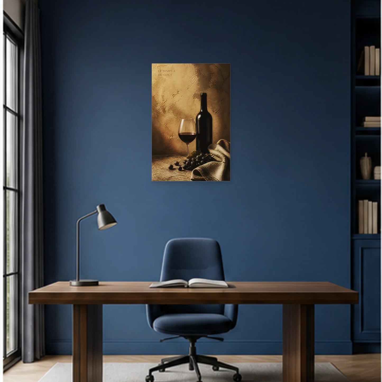 Affiche photo Le temps du vin - Le temps a du goût dans un bureau - Art Virtuoso