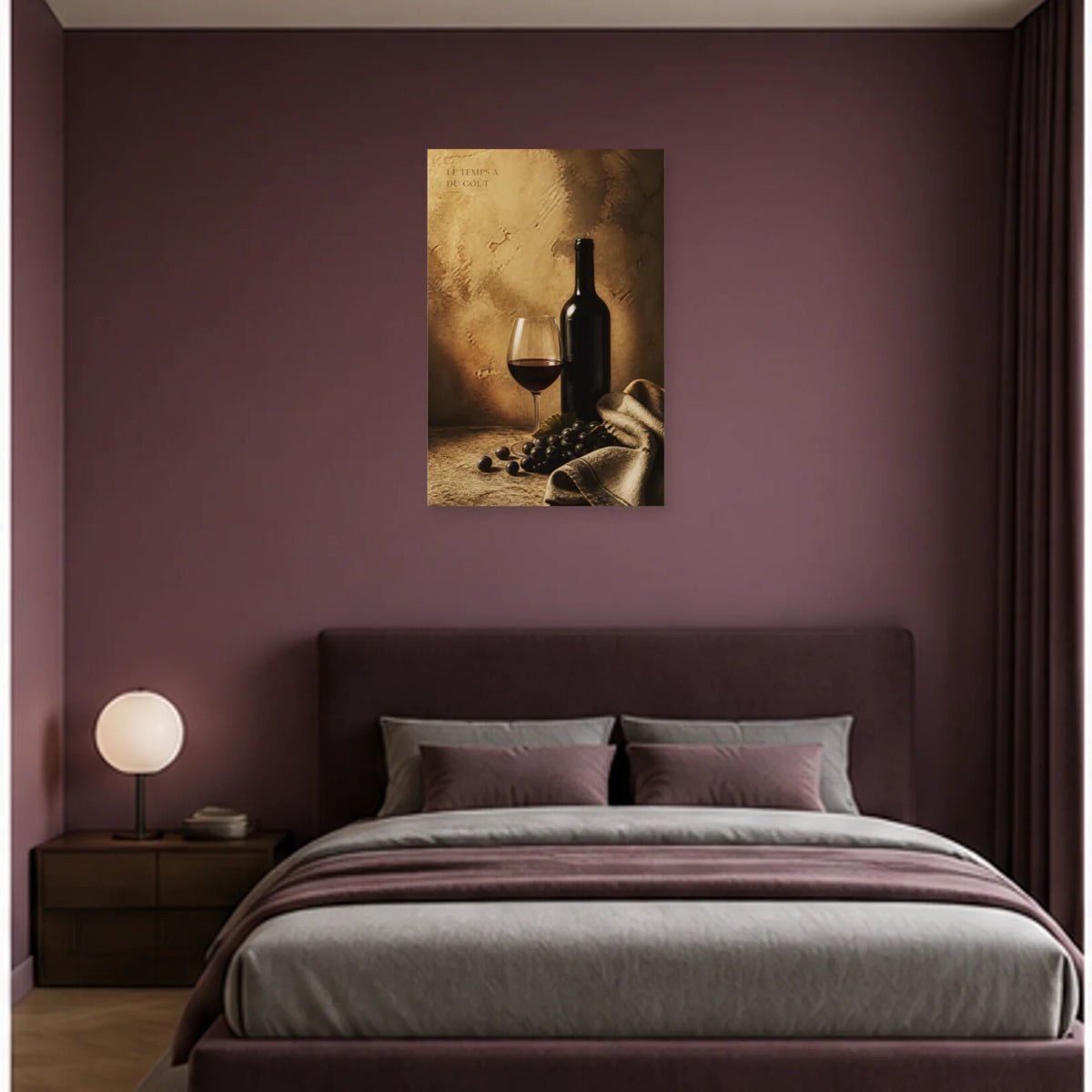 Affiche photo Le temps du vin - Le temps a du goût dans une chambre - Art Virtuoso