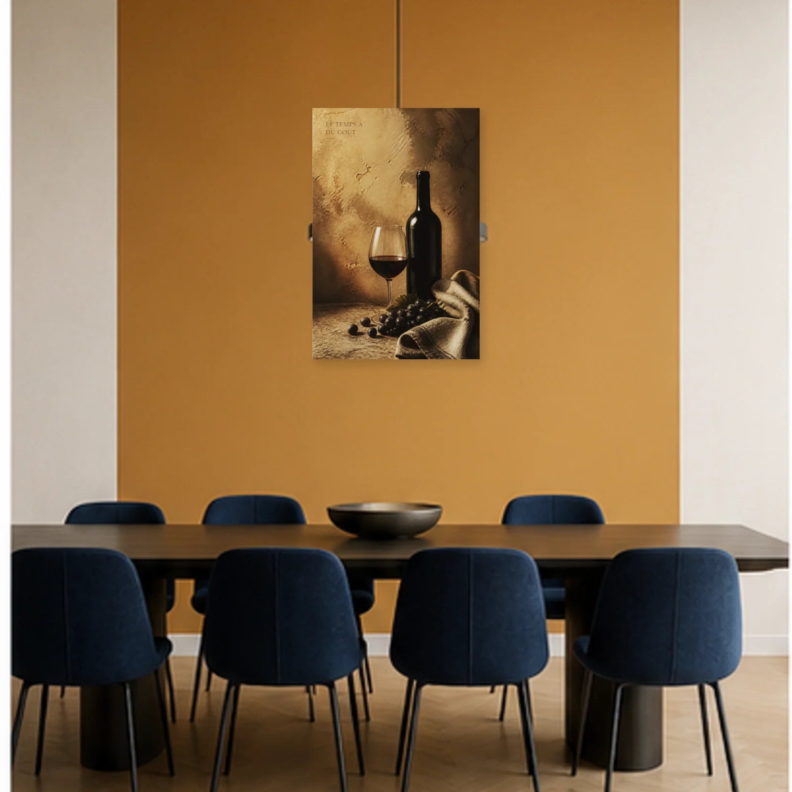 Affiche photo Le temps du vin - Le temps a du goût dans une salle à manger - Art Virtuoso