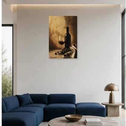 Affiche photo Le temps du vin - Le temps a du goût dans un salon - Art Virtuoso