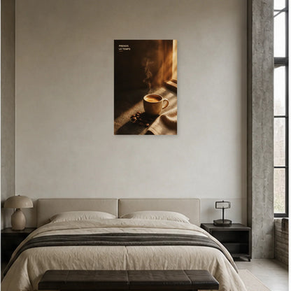 Affiche photo Café du matin - Prends le temps dans une chambre - Art Virtuoso