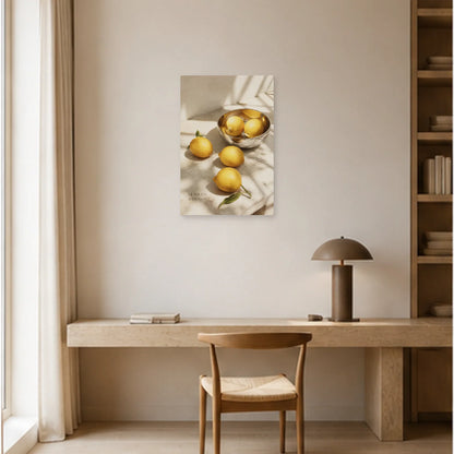 Affiche photo Citrons au soleil - Le soleil a du goût dans un bureau - Art Virtuoso