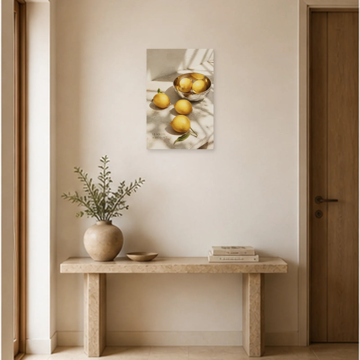 Affiche photo Citrons au soleil - Le soleil a du goût dans une entrée ou un couloir - Art Virtuoso