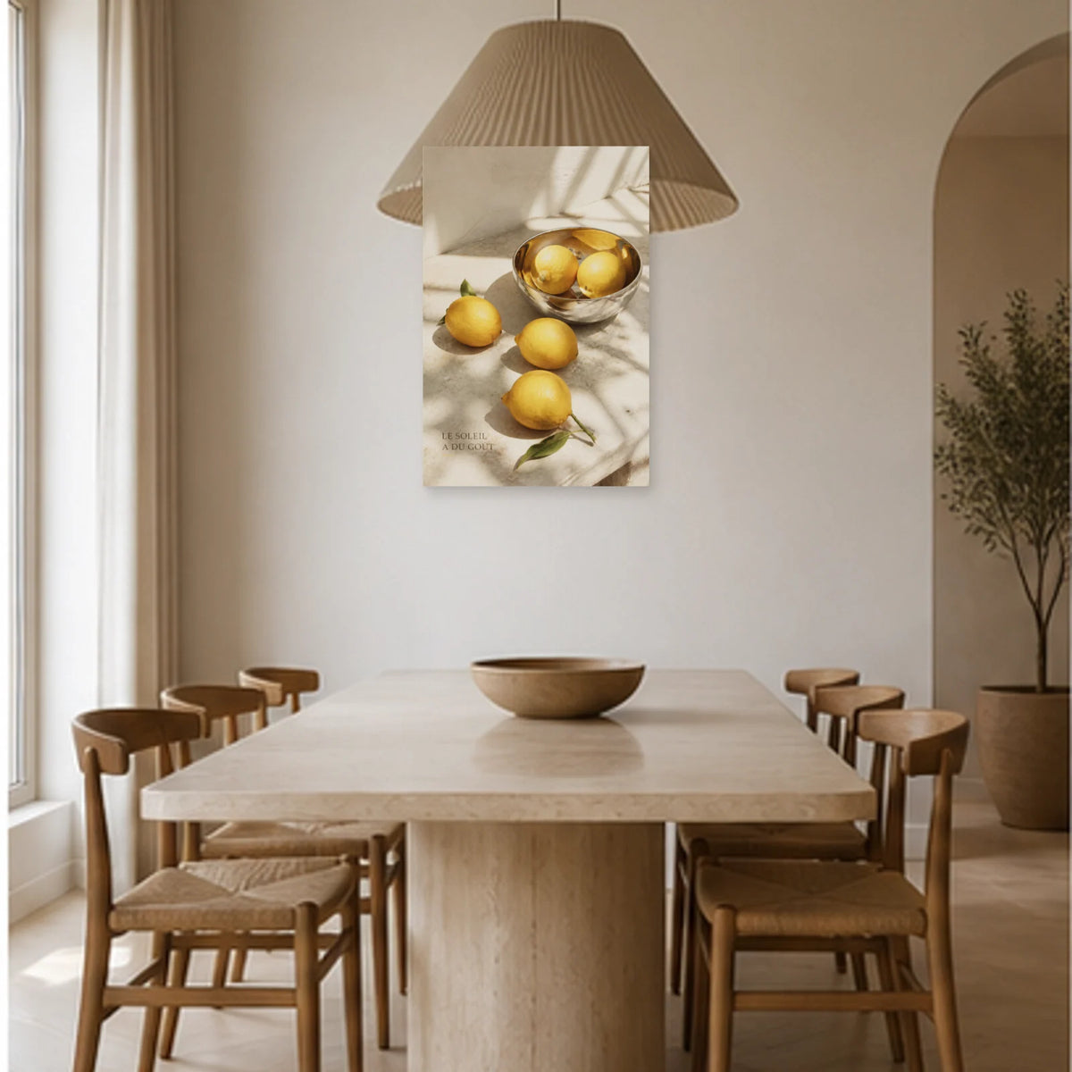 Affiche photo Citrons au soleil - Le soleil a du goût dans une salle à manger - Art Virtuoso