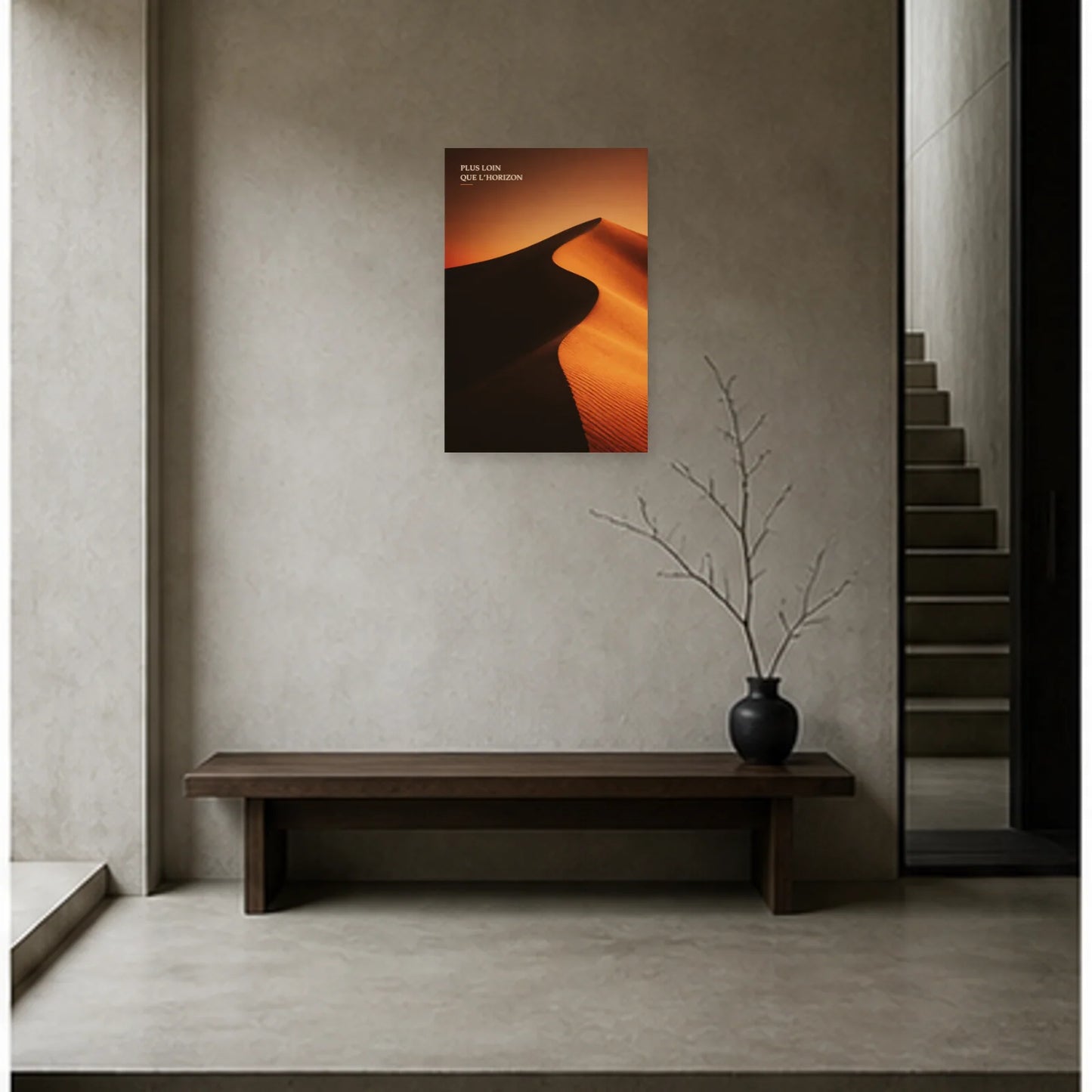 Affiche photo Dunes du désert - Plus loin que l’horizon dans une entrée ou un couloir - Art Virtuoso