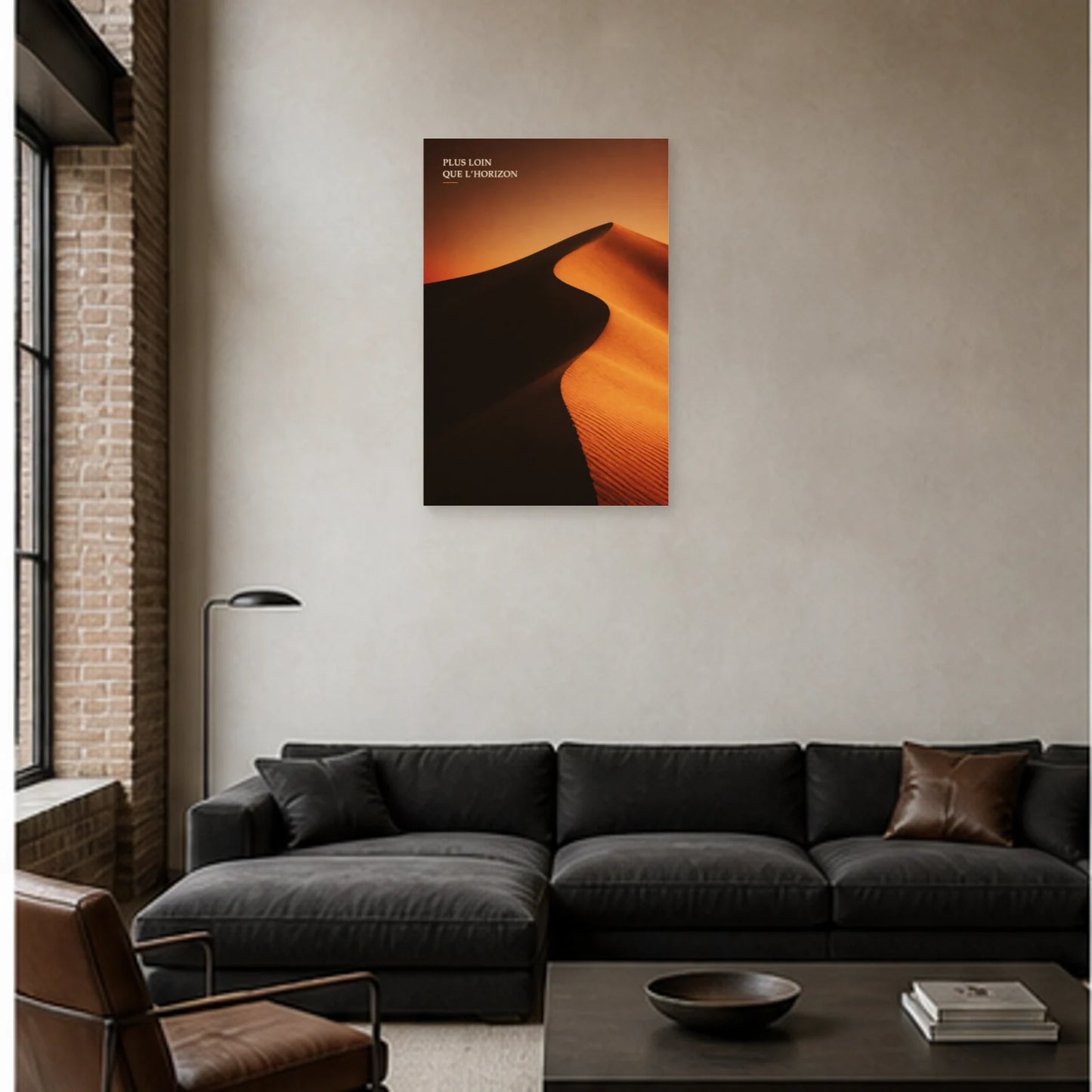 Affiche photo Dunes du désert - Plus loin que l’horizon dans un salon - Art Virtuoso