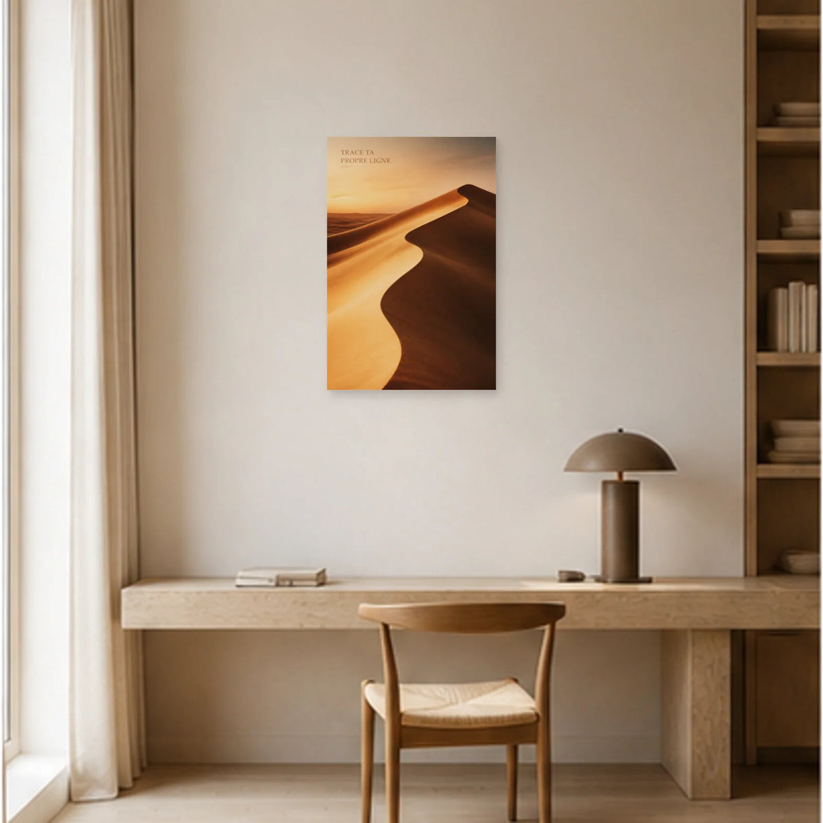 Affiche photo Ombres sur les dunes - Trace ta propre ligne dans un bureau - Art Virtuoso