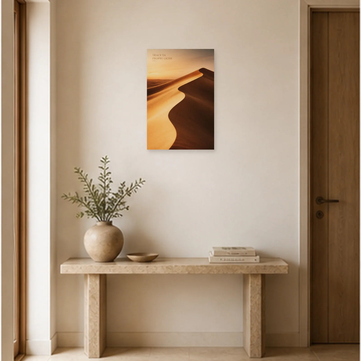 Affiche photo Ombres sur les dunes - Trace ta propre ligne dans une entrée ou un couloir - Art Virtuoso