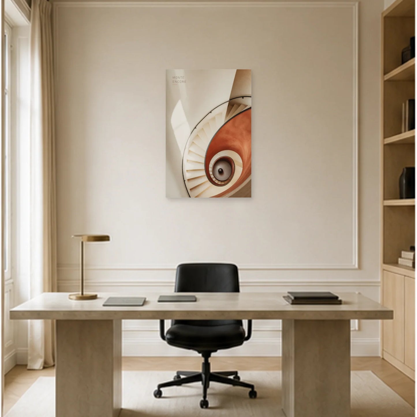 Affiche photo Escalier en spirale - Monte encore dans un bureau - Art Virtuoso