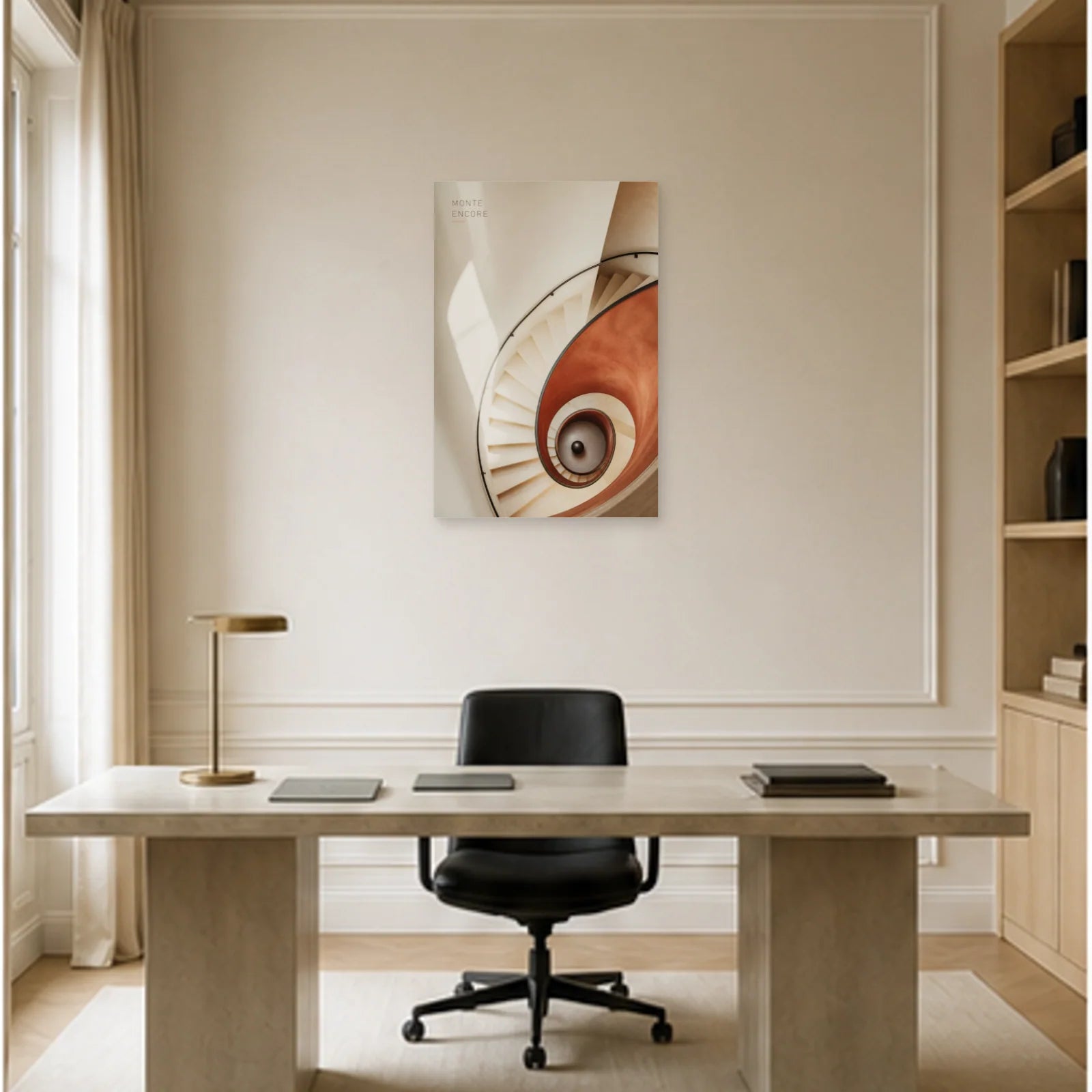 Affiche photo Escalier en spirale - Monte encore dans un bureau - Art Virtuoso