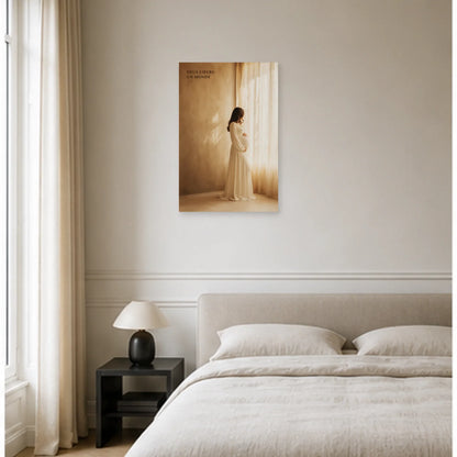 Affiche photo Maternité en lumière - Deux cœurs un monde dans une chambre - Art Virtuoso