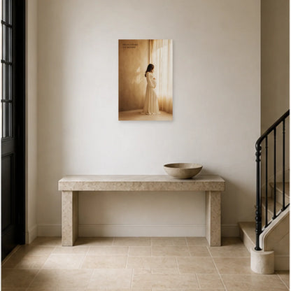 Affiche photo Maternité en lumière - Deux cœurs un monde dans une entrée ou un couloir - Art Virtuoso