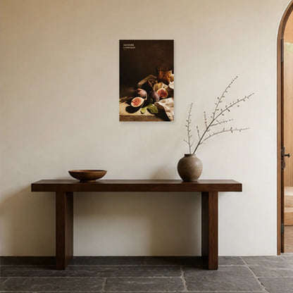 Affiche photo Figues et verre ambré - Savoure l’instant dans une entrée ou un couloir - Art Virtuoso