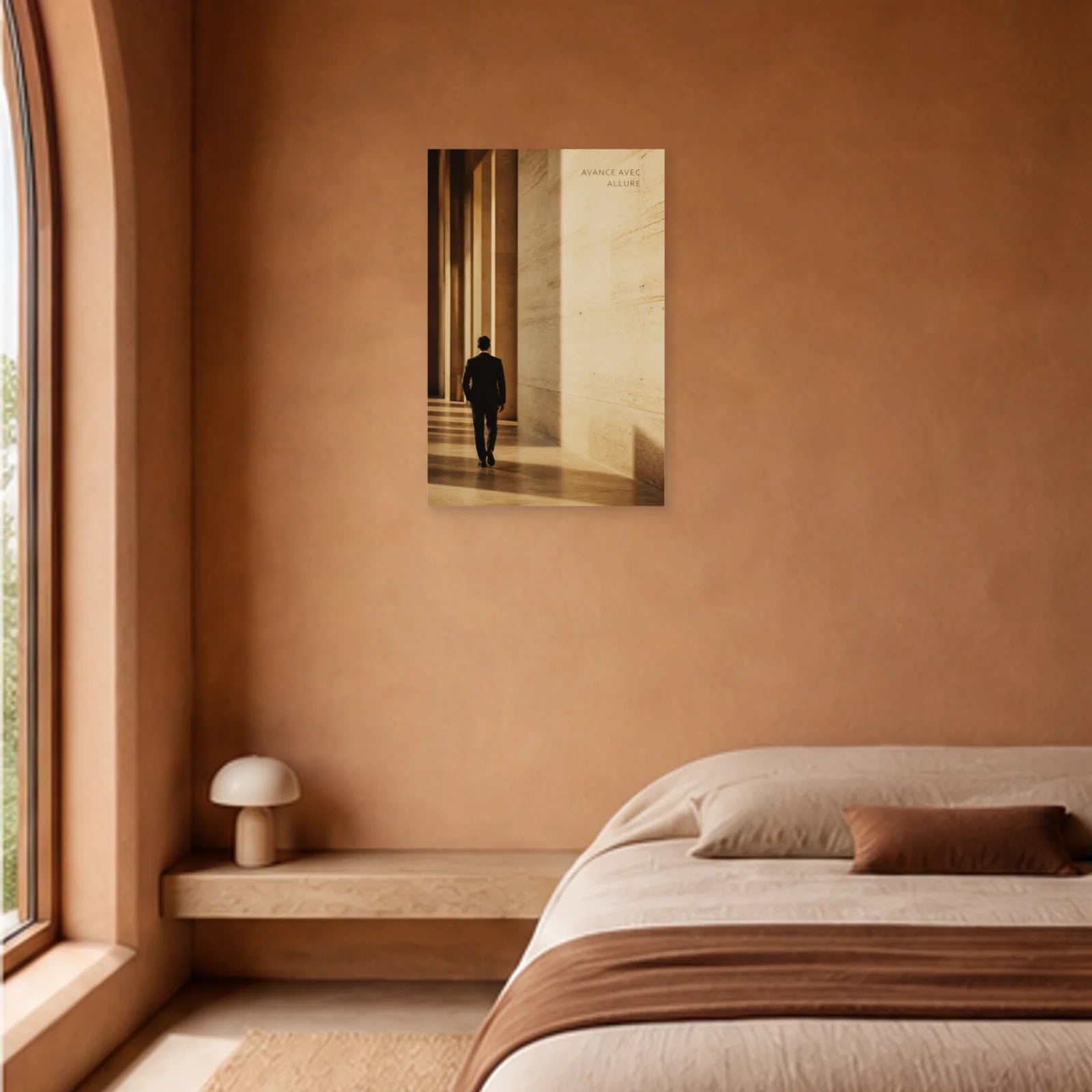 Affiche photo Allure en lumière - Avance avec allure dans une chambre - Art Virtuoso