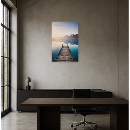 Affiche photo Lac d’Annecy à l’aube - Calme en profondeur dans un bureau - Art Virtuoso