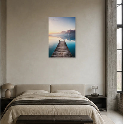 Affiche photo Lac d’Annecy à l’aube - Calme en profondeur dans une chambre - Art Virtuoso