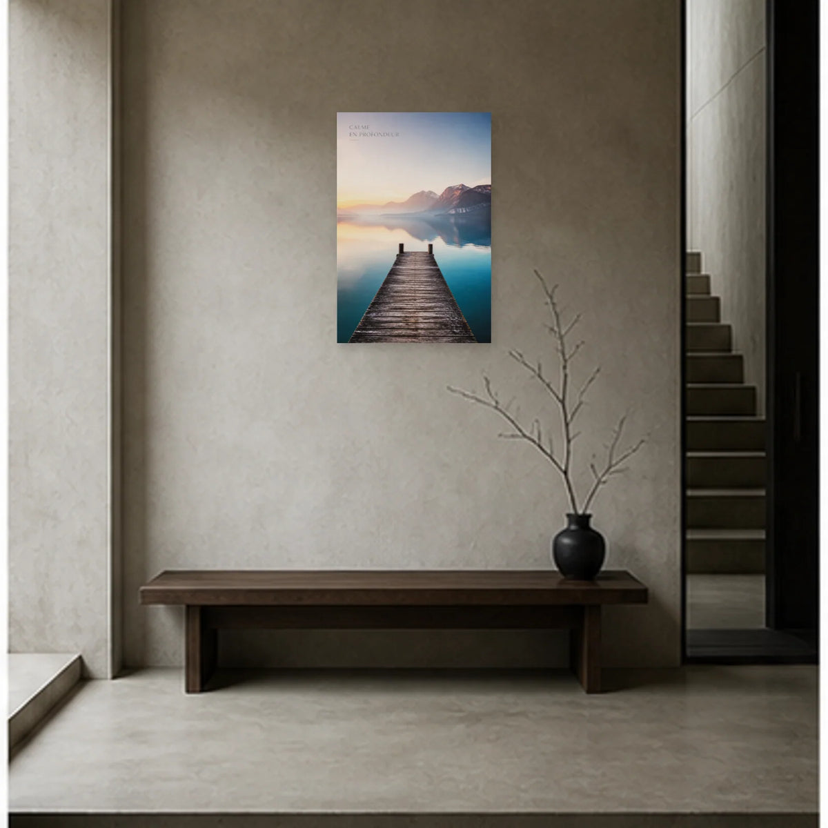 Affiche photo Lac d’Annecy à l’aube - Calme en profondeur dans une entrée ou un couloir - Art Virtuoso