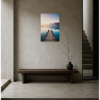 Affiche photo Lac d’Annecy à l’aube - Calme en profondeur dans une entrée ou un couloir - Art Virtuoso