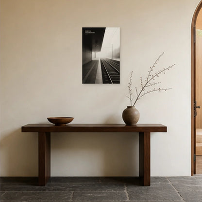 Affiche photo Lignes dans la brume - Choisis ta direction dans une entrée ou un couloir - Art Virtuoso