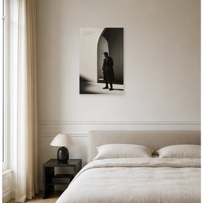 Affiche photo Élégance masculine en noir et blanc - Sans bruit dans une chambre - Art Virtuoso
