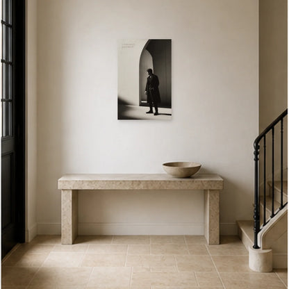 Affiche photo Élégance masculine en noir et blanc - Sans bruit dans une entrée ou un couloir - Art Virtuoso