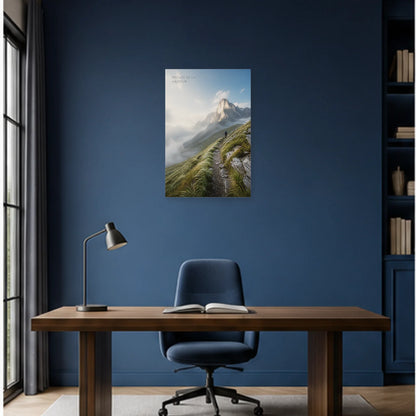 Affiche photo Sentier dans les Alpes - Prends de la hauteur dans un bureau - Art Virtuoso