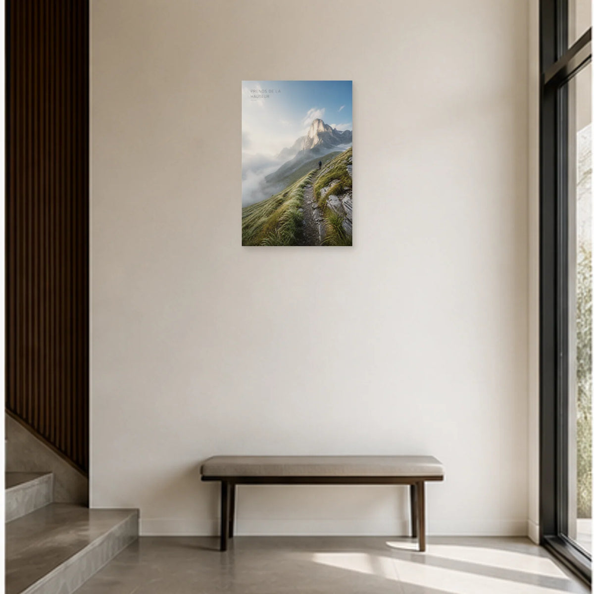 Affiche photo Sentier dans les Alpes - Prends de la hauteur dans une entrée ou un couloir - Art Virtuoso