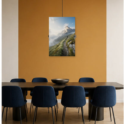 Affiche photo Sentier dans les Alpes - Prends de la hauteur dans une salle à manger - Art Virtuoso