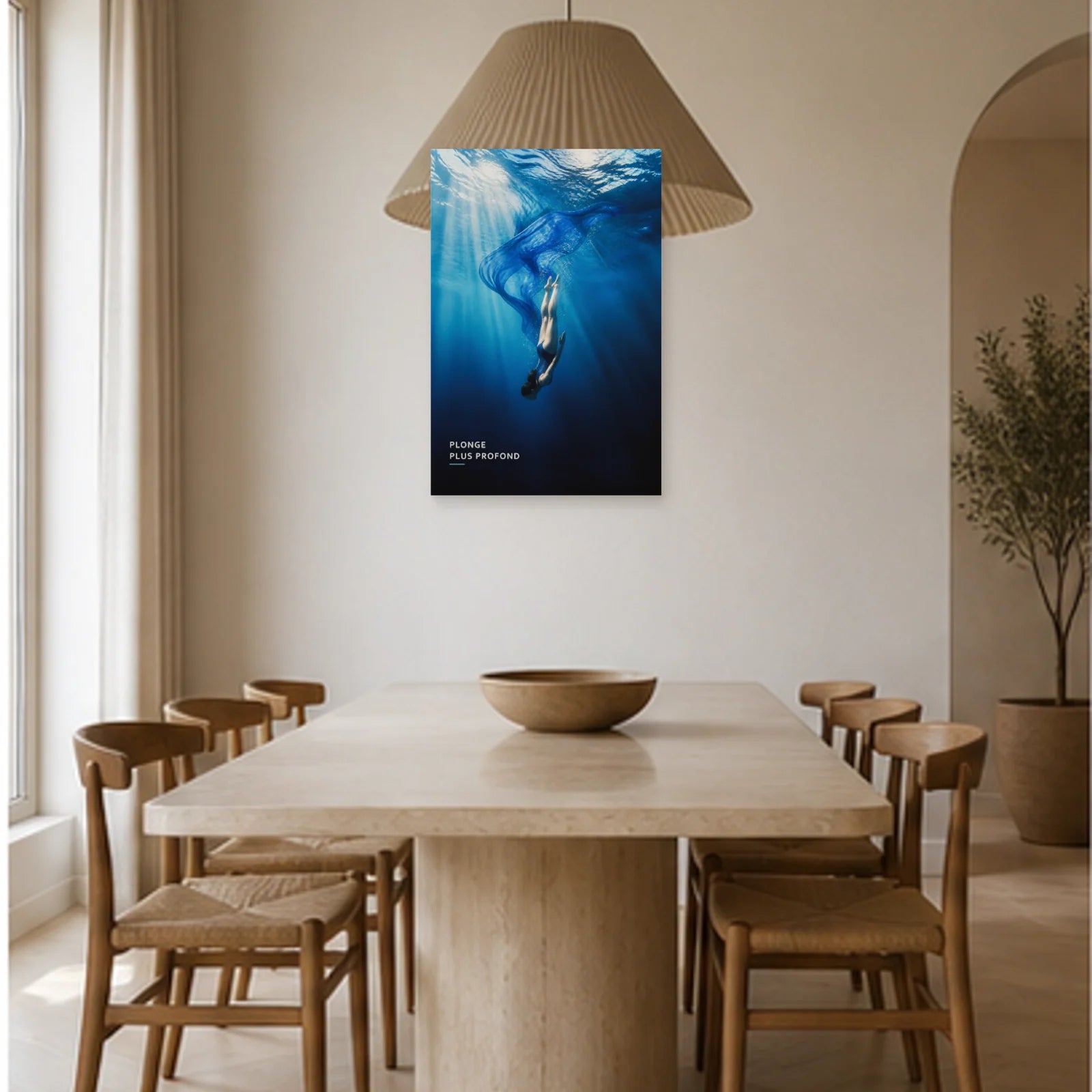 Affiche photo Sous la surface - Plonge plus profond dans une salle à manger - Art Virtuoso