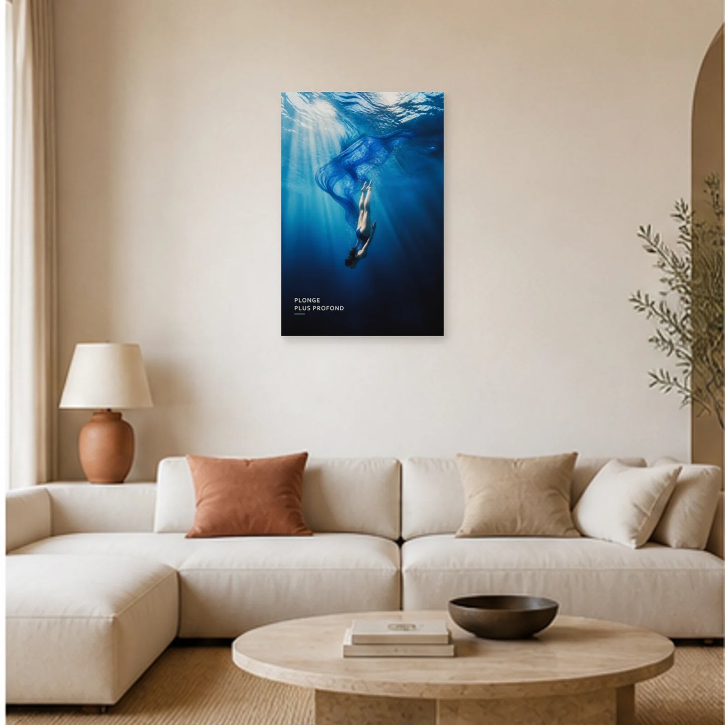 Affiche photo Sous la surface - Plonge plus profond dans un salon - Art Virtuoso