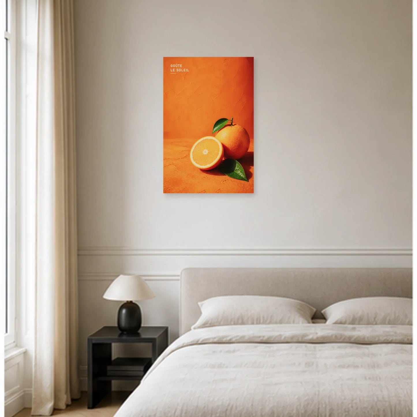 Affiche photo Orange solaire - Goûte le soleil dans une chambre - Art Virtuoso