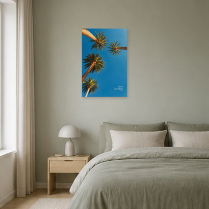 Affiche photo Palmiers vers le ciel - Lève les yeux dans une chambre - Art Virtuoso