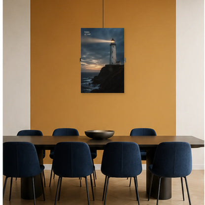 Affiche photo Phare sur la falaise - Tiens le cap dans une salle à manger - Art Virtuoso