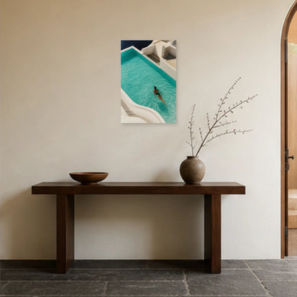 Affiche photo Piscine méditerranéenne - Prends le temps dans une entrée ou un couloir - Art Virtuoso