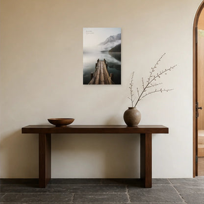 Affiche photo Ponton dans la brume - Respire plus loin dans une entrée ou un couloir - Art Virtuoso