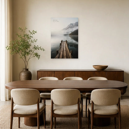 Affiche photo Ponton dans la brume - Respire plus loin dans une salle à manger - Art Virtuoso