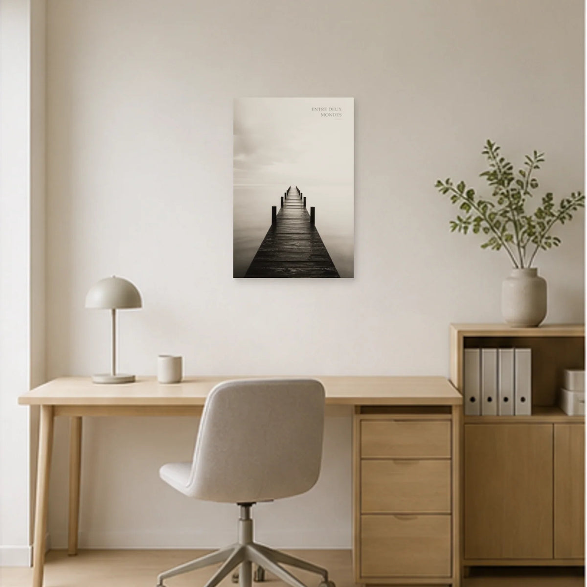 Affiche photo Ponton entre deux mondes - Entre deux mondes dans un bureau - Art Virtuoso