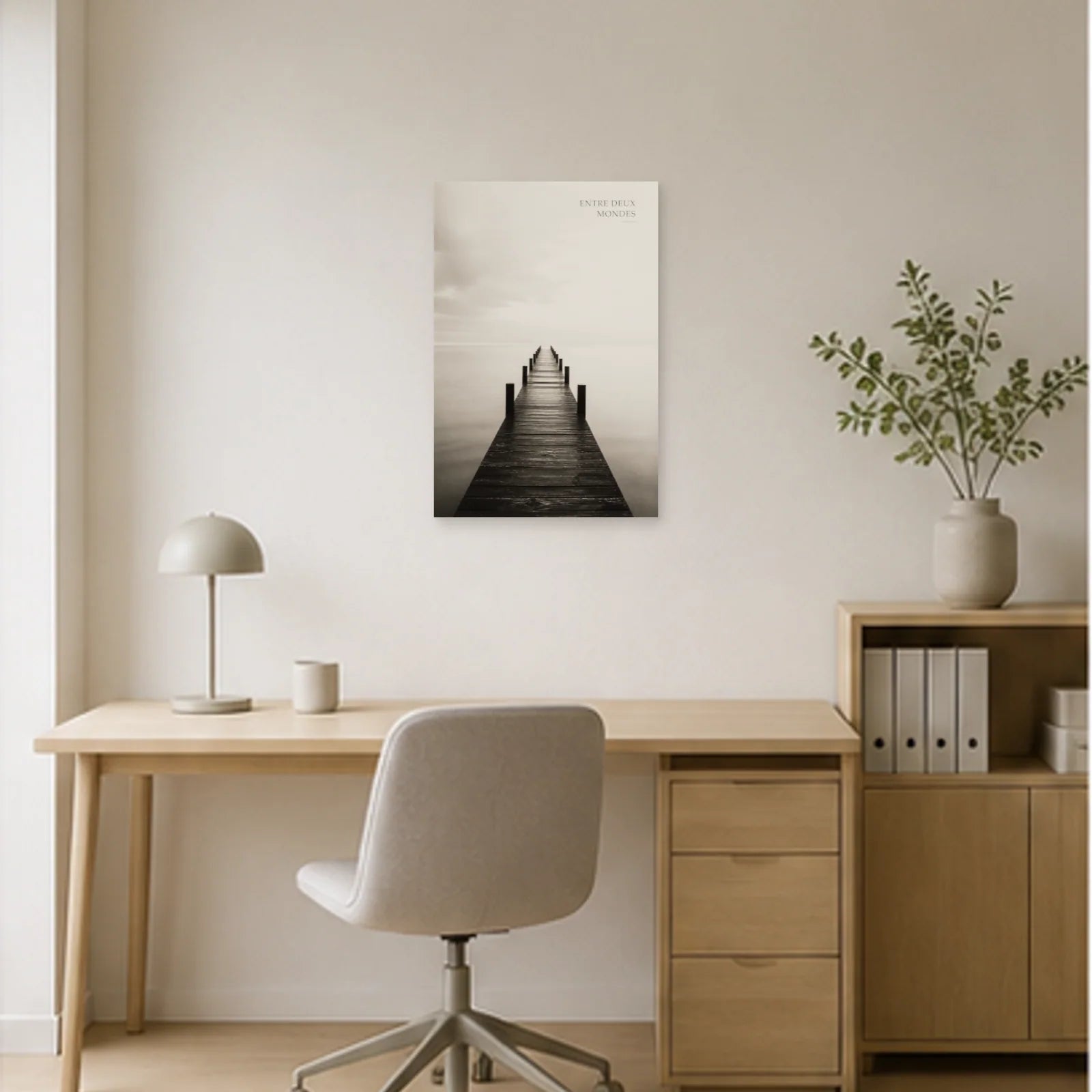 Affiche photo Ponton entre deux mondes - Entre deux mondes dans un bureau - Art Virtuoso