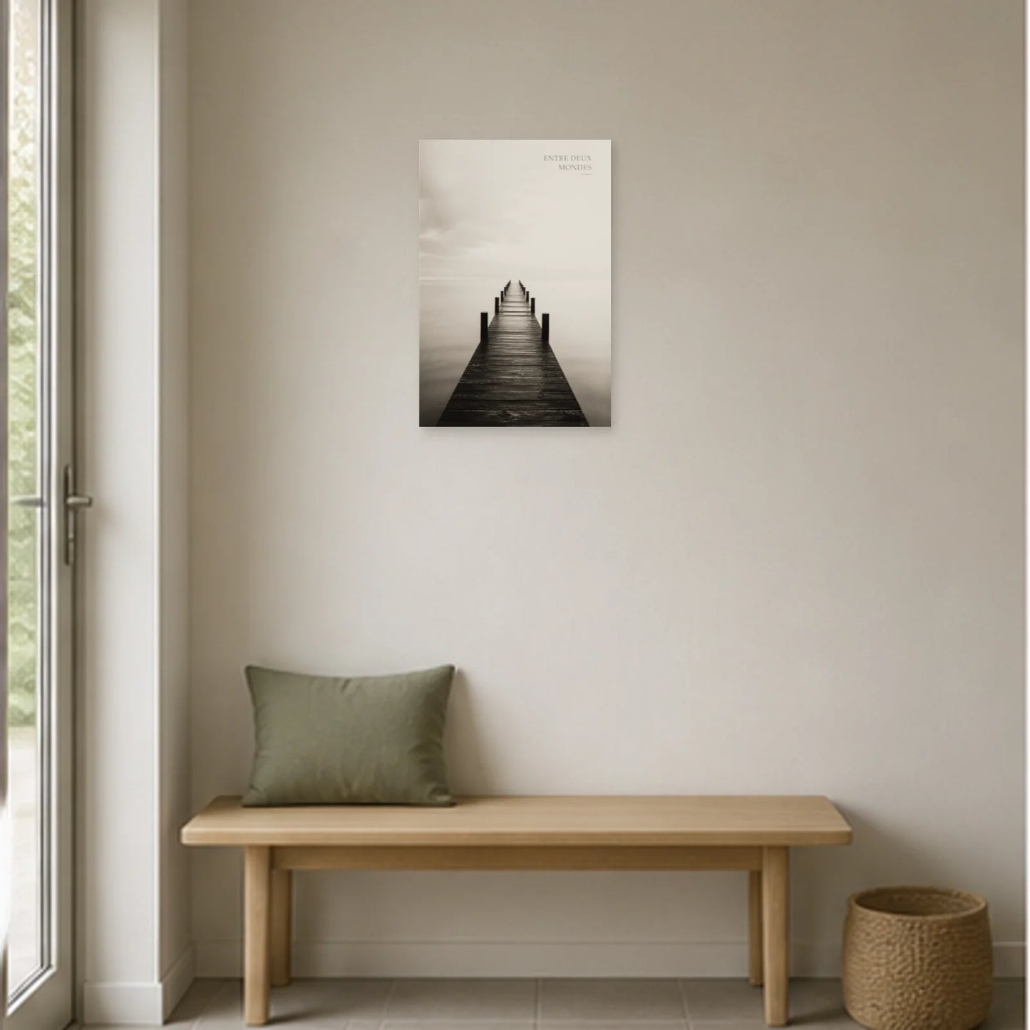 Affiche photo Ponton entre deux mondes - Entre deux mondes dans une entrée ou un couloir - Art Virtuoso