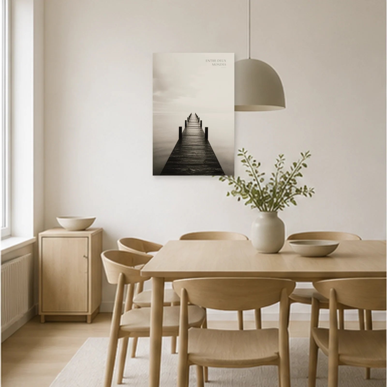 Affiche photo Ponton entre deux mondes - Entre deux mondes dans une salle à manger - Art Virtuoso