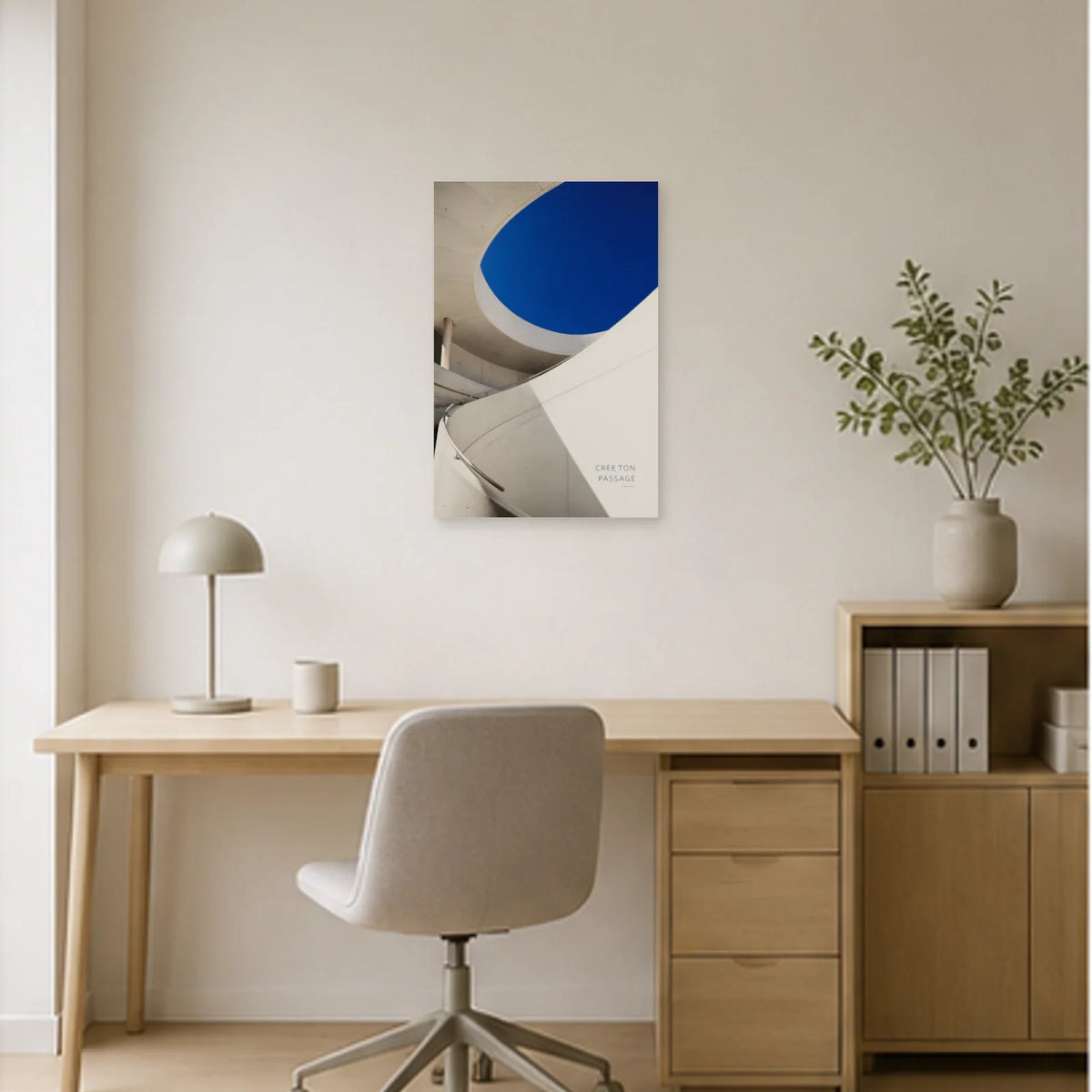Affiche photo Rampe circulaire - Crée ton passage dans un bureau - Art Virtuoso