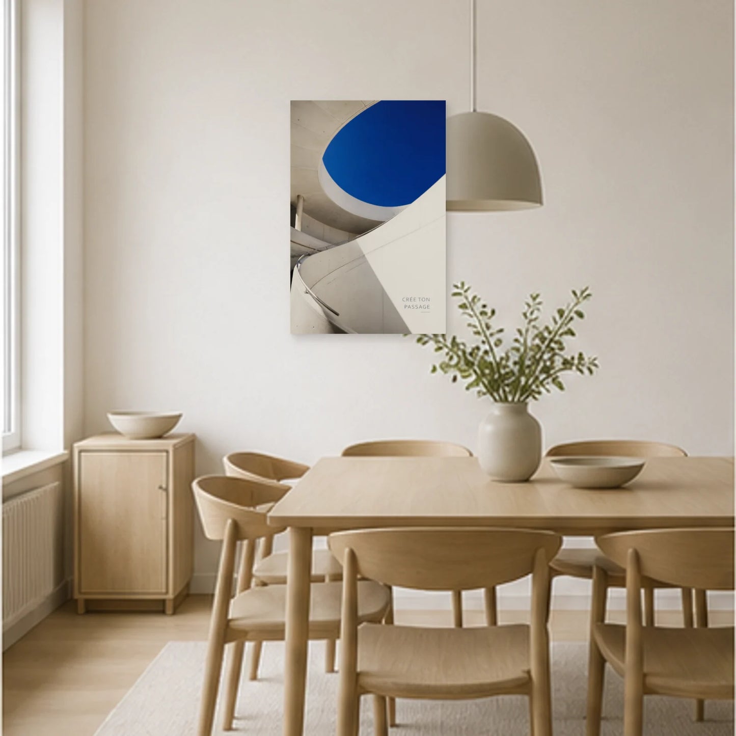Affiche photo Rampe circulaire - Crée ton passage dans une salle à manger - Art Virtuoso
