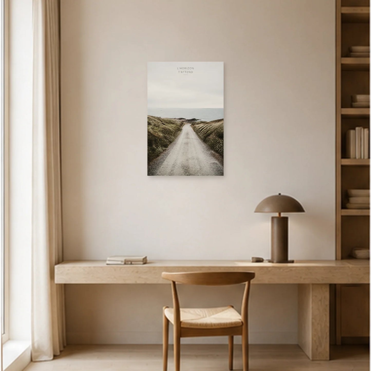 Affiche photo Route vers l’océan - L’horizon t’attend dans un bureau - Art Virtuoso