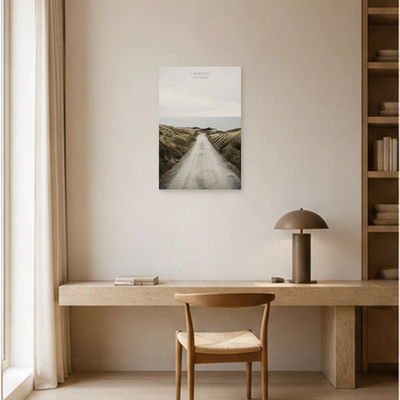 Affiche photo Route vers l’océan - L’horizon t’attend dans un bureau - Art Virtuoso