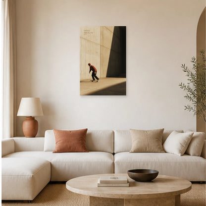 Affiche photo Skateur et béton - Garde ton élan dans un salon - Art Virtuoso