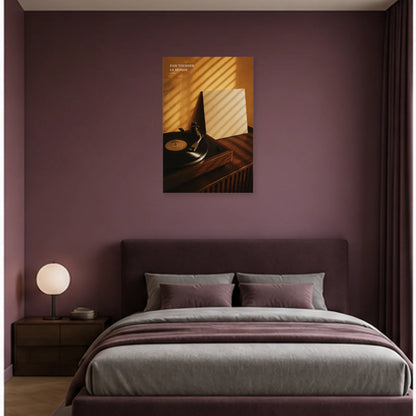 Affiche photo Vinyle dans la lumière - Fais tourner le monde dans une chambre - Art Virtuoso